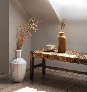 Bancă Atmosphera Sidoan, Mahon, Fibră de banană, 102x38 cm