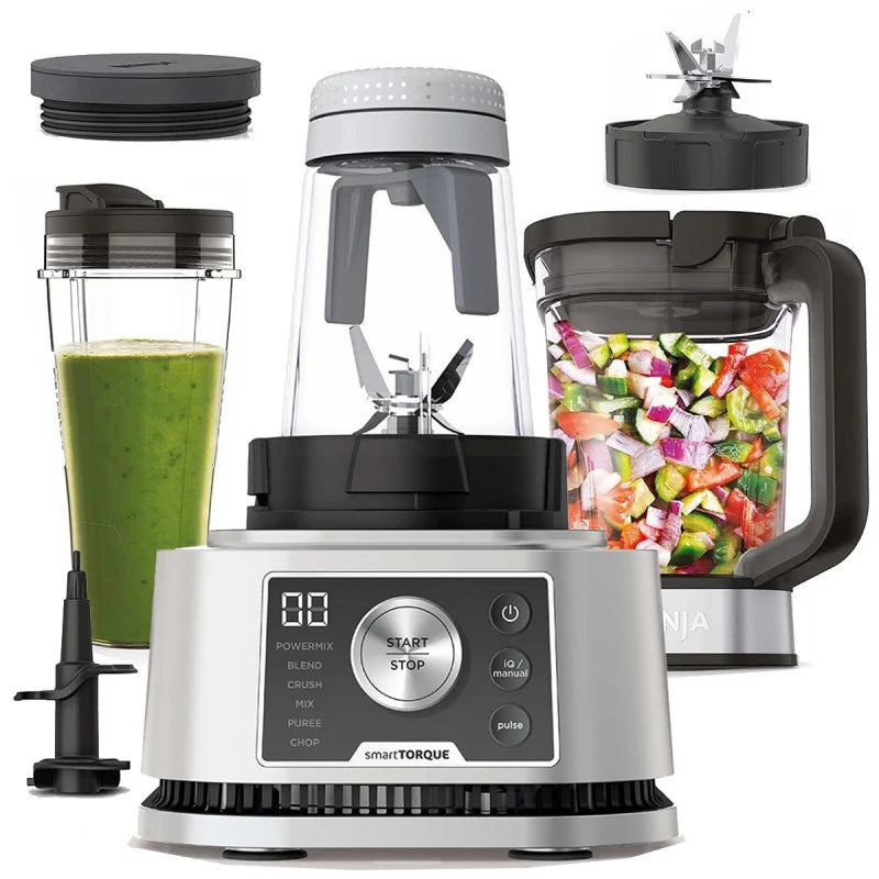 Blender Ninja CB350EU Foodi Power Nutri 3 în 1 cu Smart Torque, 1200 W, Negru/Argintiu