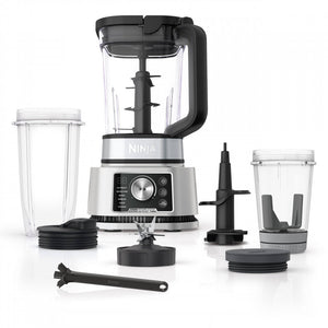 Blender Ninja CB350EU Foodi Power Nutri 3 în 1 cu Smart Torque, 1200 W, Negru/Argintiu