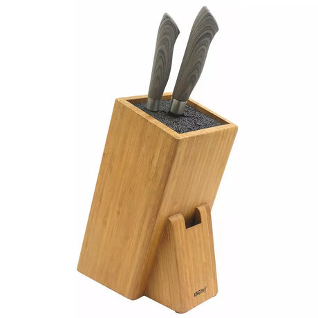 Suport pentru cuțite KingHoff 1558, Bambus, 10, 5x10, 5x25 cm