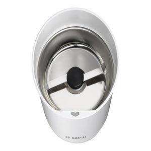 Râșniță de cafea Bosch TSM6A011W, 180 W, 75 g, Lame din oțel inoxidabil, Alb