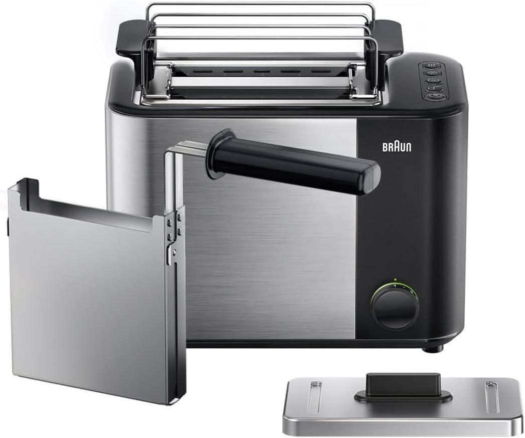 Prăjitor de pâine Braun HT5015WH, 1000W, Inox 