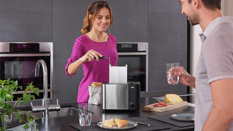 Prăjitor de pâine Braun HT5015WH, 1000W, Inox 