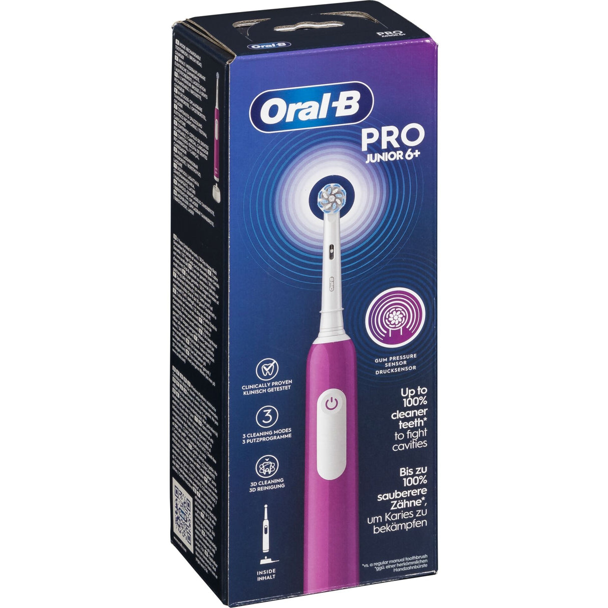 Periuță de dinți electrică, Oral-B, Pro1 JUNIOR 6+, 742891, Roz