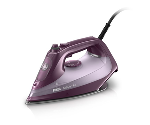 Fier de călcat cu abur Braun TexStyle 7 SI7181VI, 3100W, 300ml, talpă FreeGlide 3D ElxoalPlus, anti-picurare, mod iCare, autocurățare, oprire automată, violet