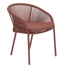 Oryon dining chair aluminum mahogany