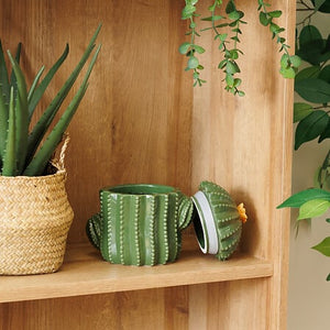 Cutie de depozitare Atmosphera Yucatan, 16xH15.5x11cm, Ceramică, Verde