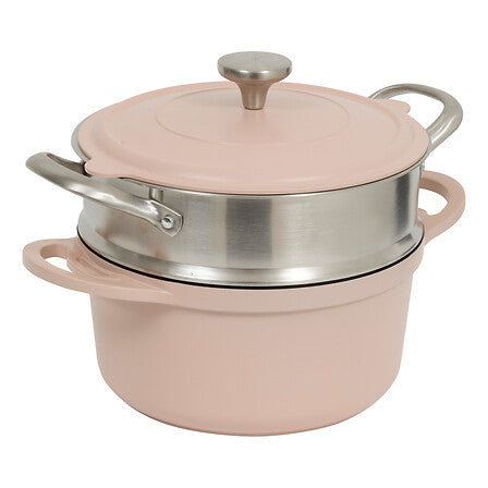 Касерола с кошница и прибор FIVE Aluro, Розова, 4.5L, 24 cm