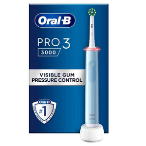Periuță de dinți electrică Oral-B Pro 3 Cross Action 759752, Albastră 