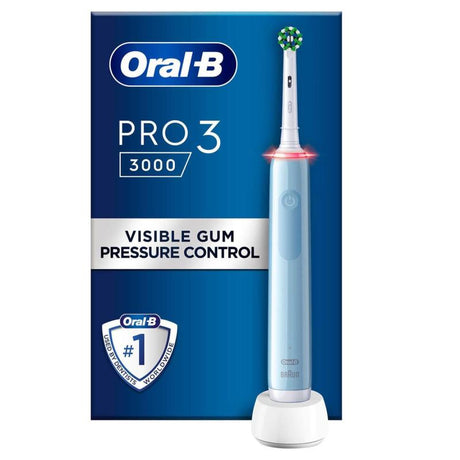 Periuță de dinți electrică Oral-B Pro 3 Cross Action 759752, Albastră 