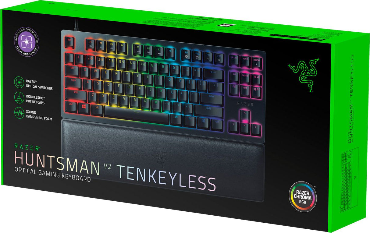 Tastatură Razer Huntsman V2 Tenkeyless1, switch-uri optice mov