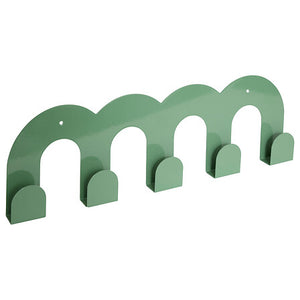 Suport de perete Atmosphera Callista, 5 cârlige, Metal, Verde, 50 cm