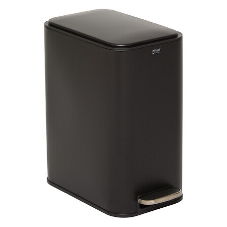 Кош за боклук 5five Delta Slim, Метал, 20L, Черен