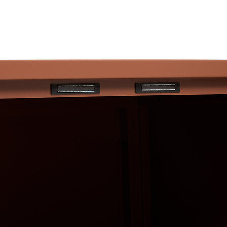 Outdoor cabinet Ironia height 180 cm galvanized steel mahogany