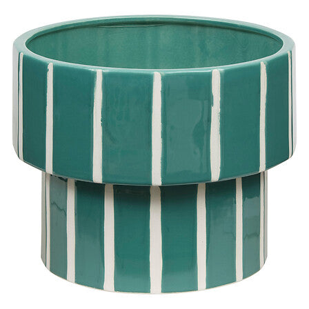 Ghiveci Atmosphera Flow, Ceramică, Verde, Ø30 cm