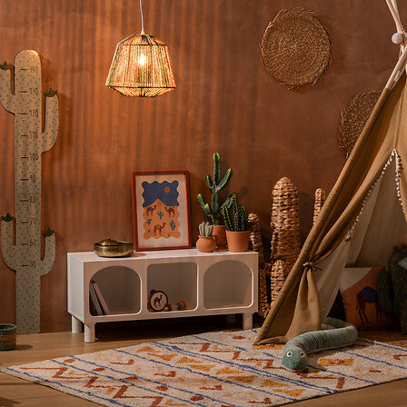 Comodă pentru copii Atmosphera Tara, 3 compartimente, MDF, Alb