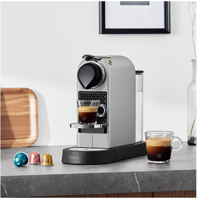 Espressor Krups Nespresso CitiZ XN740B, 19 bar, 1260W, 1 l, Argintiu
