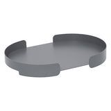 Oval tray Serva 35 x 50 cm aluminum graphite