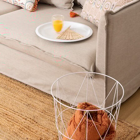 Masă laterală Atmosphera Kumi, Metal, Ø37 cm