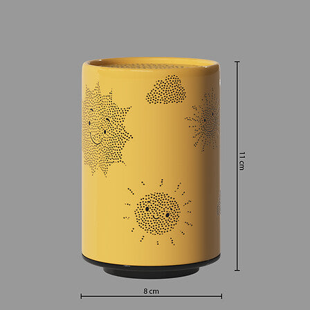 Lampă de noapte pentru copii cu baterii Atmosphera, 13 cm, ocru