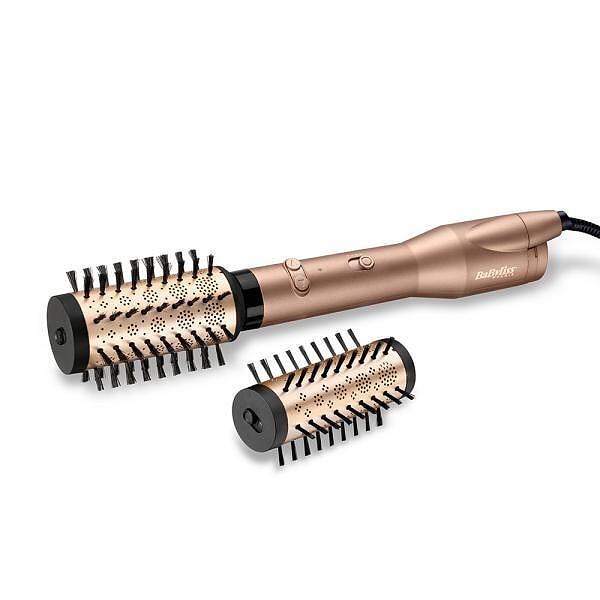Perie de păr BaByliss Big Hair Dual AS952E, 650W + 2 accesorii, tehnologie ionică, înveliș ceramic, jet de aer rece, aurie