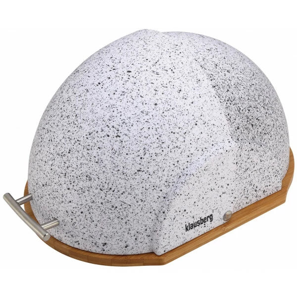 Cutie de pâine și tocătoare Klausberg 7094, bambus, alb