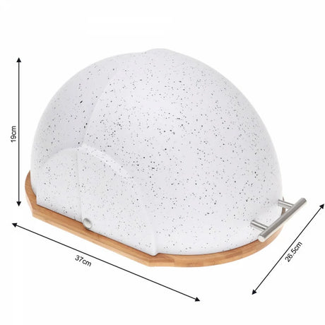 Cutie de pâine și tocătoare Klausberg 7094, bambus, alb