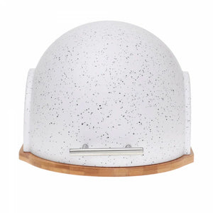 Cutie de pâine și tocătoare Klausberg 7094, bambus, alb