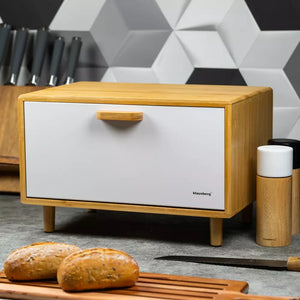 Cutie pentru pâine Klausberg, Metal, Bambus, 36x26x23 cm