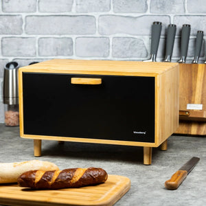 Cutie pentru pâine Klausberg, Metal, Bambus, 36x26x23 cm