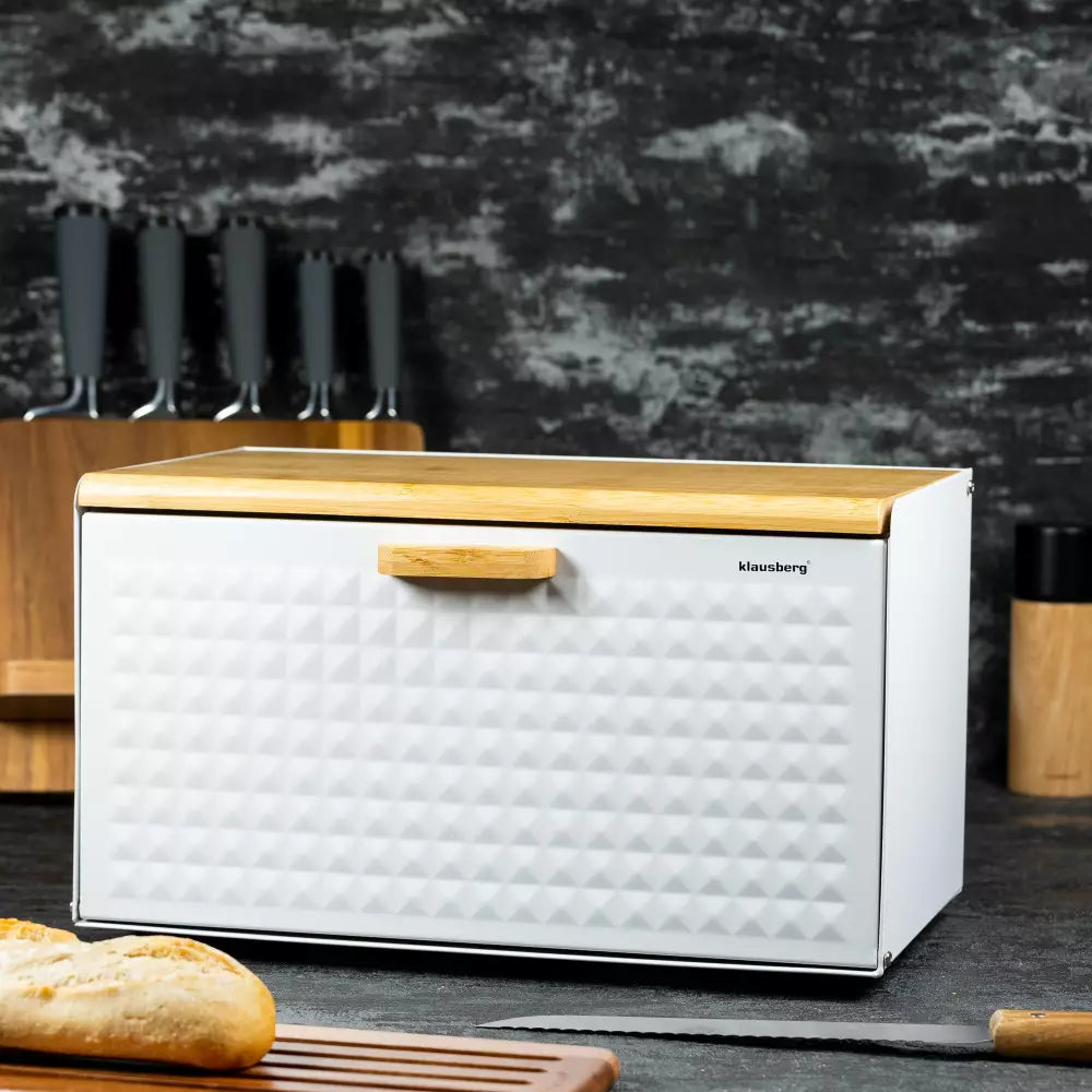 Cutie de pâine Klausberg, cu două fețe, din bambus, 36x24x21 cm