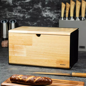 Cutie pentru pâine Klausberg, Metal, Bambus, 36x22x20 cm