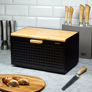 Cutie de pâine Klausberg, cu două fețe, din bambus, 36x24x21 cm