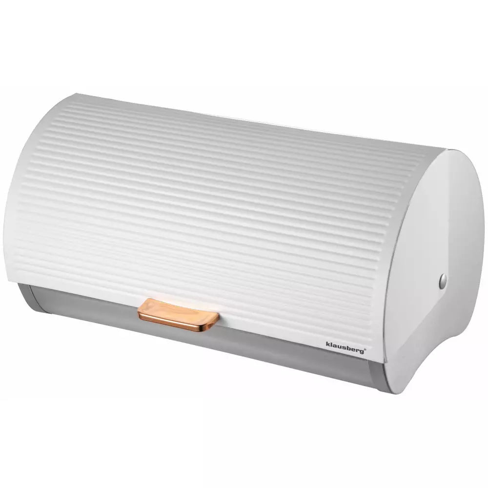 Cutie pentru pâine Klausberg 7270, 39 cm, Metal, Alb/argintiu