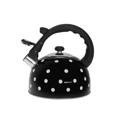 Fierbător cu fluierat KingHoff 1051, 2,6 L, Negru