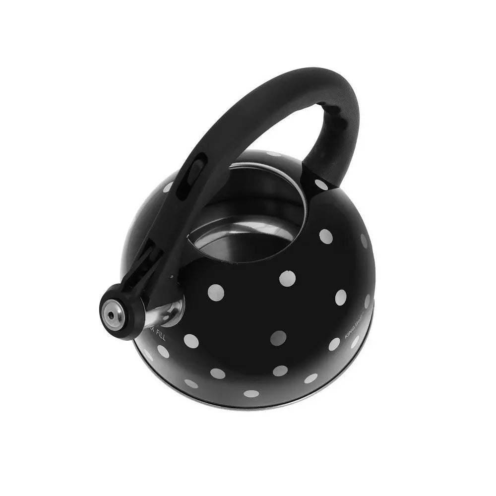 Fierbător cu fluierat KingHoff 1051, 2,6 L, Negru