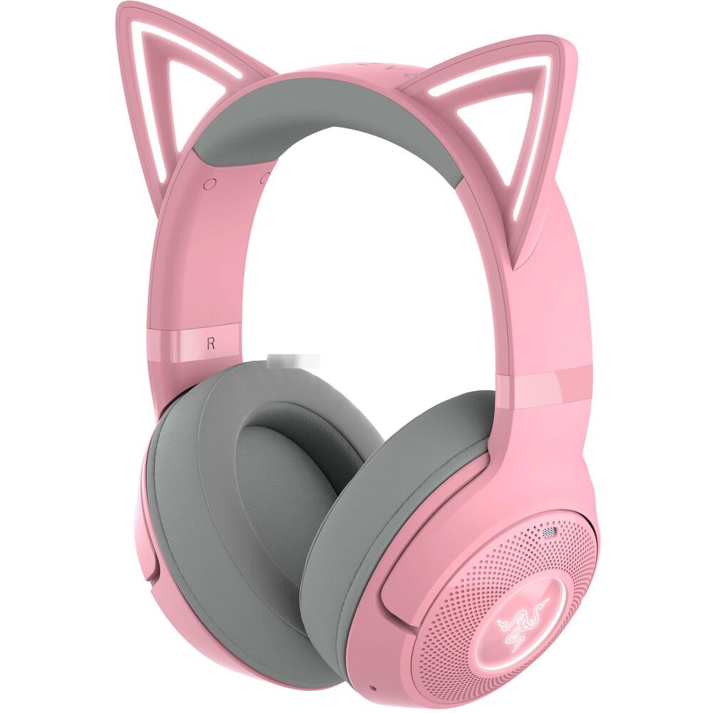 Căști de gaming Razer Kraken Kitty V2 (Bluetooth), cuarț roz