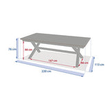 Masă de grădină extensibilă Hesperide Axiome, aluminiu, 10 locuri