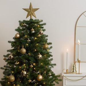 Коледен комплект за украса на елха atmosphera Colorama de Noël, 18 части, Шампанско