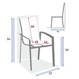 Scaun de grădină pentru masă Hesperide Axant, aluminiu