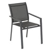 Essentia anthracite graphite stacking aluminium dining chair