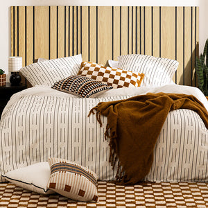 Panou decorativ acustic de perete Atmosphera Colva, MDF, 120x60 cm, Lemn deschis la culoare