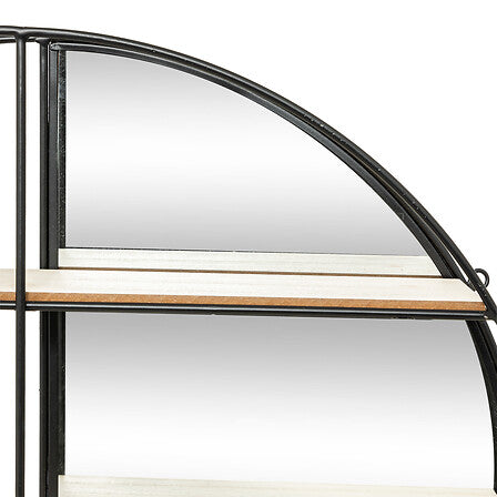 Raft de perete cu oglindă, atmosferă Zina, Ø56 cm