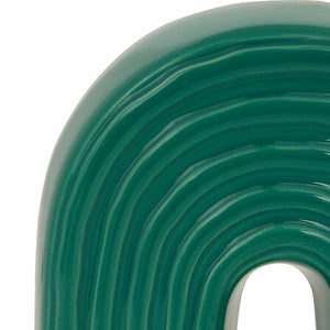 Arc decorativ Atmosphera Flow, Ceramică, Verde, 18 cm
