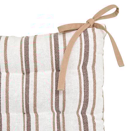 Възглавница за стол atmosphera Groove, Райе, Бежов, 38×38 cm