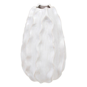 Vază Atmosphere Sandri, 25 cm, albă, ceramică