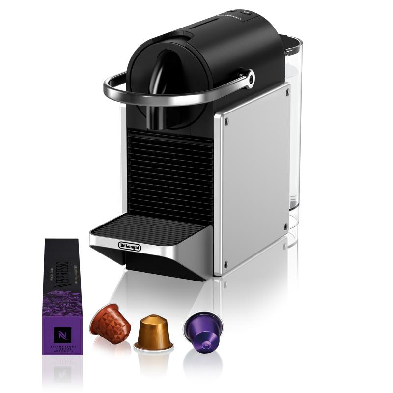 Espressor Nespresso De'Longhi Pixie EN127.S, 19 bar, încălzire 25 sec., rezervor 0,7 l, argintiu
