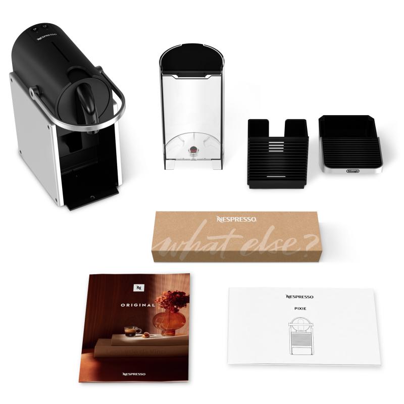 Espressor Nespresso De'Longhi Pixie EN127.S, 19 bar, încălzire 25 sec., rezervor 0,7 l, argintiu