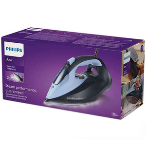 Fier de călcat Philips Azur DST7041/20, 2800 W, 50 g/min, jet de abur de 250 g, SteamGlide Elite, oprire automată, albastru