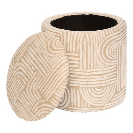 Taburet de depozitare Atmosphera Nubo, Chenille, Bej, 31 cm